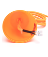 E27 Lampeholder i Plastik med 1m Orange Ledning, 2x0.75mm²