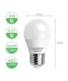 Outlet: LED A5 G45 - Stor Spredning E27 6W 3000K