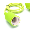 E27 Lampefatning i Grøn Plast med 1m 2x0.75mm² Ledning