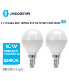 LED A5 G45 med Stor Spredning, E14, 10W, 6500K, Dobbelt-Pakke