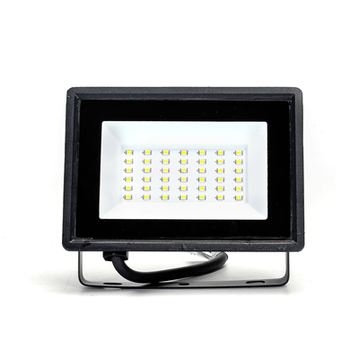 LED Projektør 30W 6500K Sort Støbt Aluminium 22.5cm - Kulør : Kold