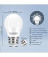 LED A5 G45 - E27 7W, 6500K, Stor Spredning