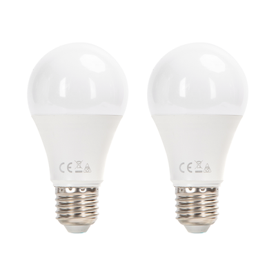 LED A5 A60, Stor Spredning, E27, 15W, 3000K, Dobbelt-pakke - Kulør : Varm