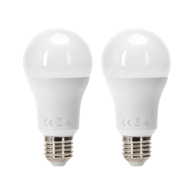 LED A5 A60 - Stor Spredning - E27 17W 3000K - Dobbelt-Pakke - Kulør : Varm