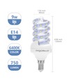 LED Spiral B5 9W E14 6500K