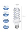 LED B5 Spiral, 13W, E27, 6500K