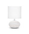 Hvid keramisk bordlampe - E14 - Pære ikke inkluderet