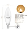 Aigostar LED-lampe, A5 C37 - 9W, E14 fatning, 3000K, Varmt Hvidt Lys, Sæt med 5 stykker