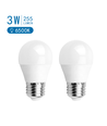 LED A5 G45 Bred Spredning E27 3W 6500K - Dobbelt Pakke