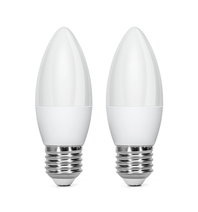 LED A5 C37 E27 6W 6500K - Dobbelt Pakke