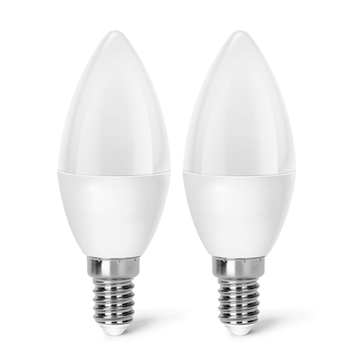 LED A5 C37 E14 6W 6500K Dobbelt-Pakke