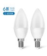 LED A5 C37 E14 6W 6500K Dobbelt-Pakke