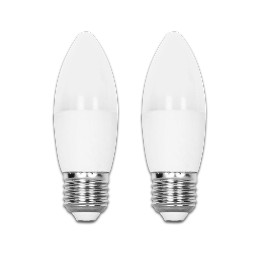 LED A5 C37 E27 7W 6500K - Dobbelt Pakke