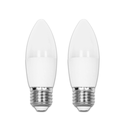 LED A5 C37 E27 7W 6500K - Dobbelt Pakke