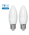 LED A5 C37 E27 7W 6500K - Dobbelt Pakke