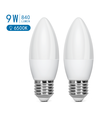 LED A5 C37 E27 9W 6500K Dobbelt-Pakke