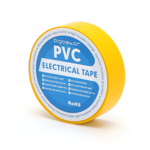 Gul PVC Elektrisk Tape 0,13mm x 17mm x 10m
