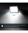LED Slim Projektor 100W 6500K - Støbt Aluminium
