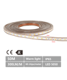 LED Strip Lys 5050-60 Varmt Hvid, 50m, 10mm, 230V