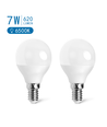 LED A5 G45 - Stor Spredning - E14 7W 6500K - Dobbelt-pakke