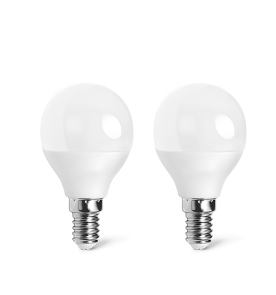 LED A5 G45 - Stor Spredning - E14 7W 6500K - Dobbelt-pakke