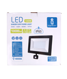 LED Sensor Slank Projektør, 100W, 4000K, Støbt Aluminium