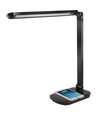 LED Bordlampe TOUCH08 - 8W, Sort, Farvetemperatur 6500-2700K, med USB-opladningsstik & Trådløs Mobilopladning