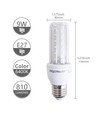 LED B5-T3 3U 9W E27 6500K 5-pak