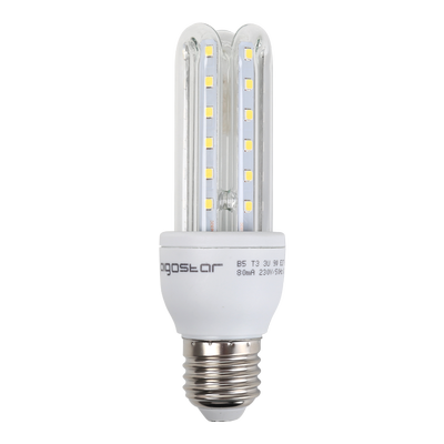 LED B5-T3 3U 9W E27 6500K 5-pak - Kulør : Kold