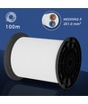 Flat lampeledning 2x1,00 mm² i hvit 100 meter