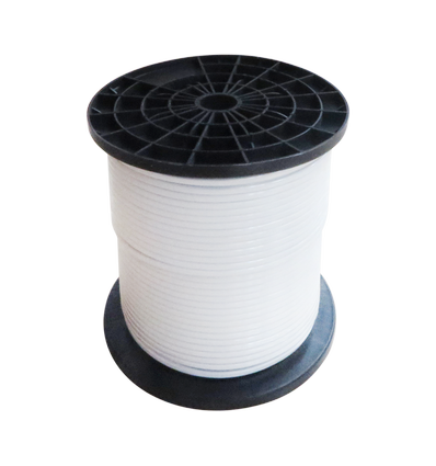 Flat lampeledning 2x1,00 mm² i hvit 100 meter