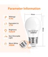 LED A5 G45 med Stor Spredning - E27, 4.9W, 3000K - 10 stk.