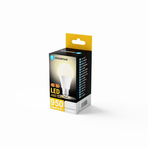 LED A5 A60 - Stor Spredning - E27 10W - 3000K