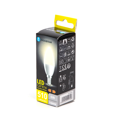 LED A5 C37 E14 6W 4000K