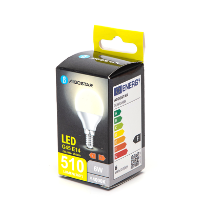 LED A5 G45 – Stor Spredning, E14, 6W, 4000K