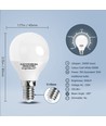 LED A5 G45 - Stor Spredning, E14 9W, 6500K