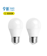 LED A5 G45 med Stor Spredning, E27, 9W, 3000K - Dobbelt Pakke