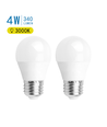 LED A5 G45 - Stor Spredning - E27 4W 3000K - Dobbelt-Pakke