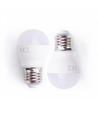 LED A5 G45 - Stor Spredning, E27, 7W, 3000K, Dobbelt-Pakke