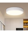 Outlet: 12W LED Loftslys 3000K - Hvid Kant - Påbygning