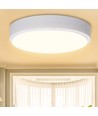 Outlet: 12W LED Loftslys 3000K - Hvid Kant - Påbygning