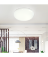 LED Loftlampe 12W - 4000K - Hvidt Cover - Påbygningsmodel