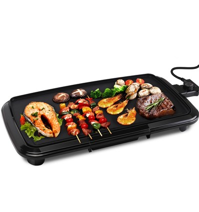 BBQ / Grill plade 2000W - Sort