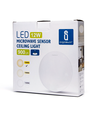 LED Loftlampe 12W med Mikrobølgesensor - 3000K Overbygning