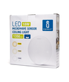 LED Mikrobølge Sensor Loftlampe, 18W, 6500K, Påbygningsmodel