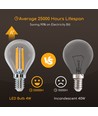 LED Filament pære G45 E14 4W - 2700K, Klar