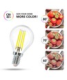 LED Filament pære G45 E14 4W - 6500K Klar