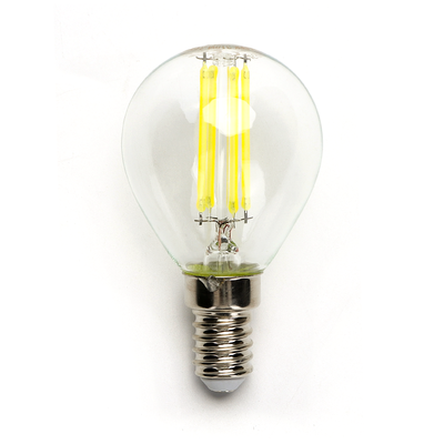 LED Filament pære G45 E14 4W - 6500K Klar - Kulør : Kold