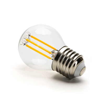 LED Filament pære G45 E27 4W 2700K Klar