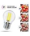 LED Filament pære G45 E27, 4W - 6500K, Klar